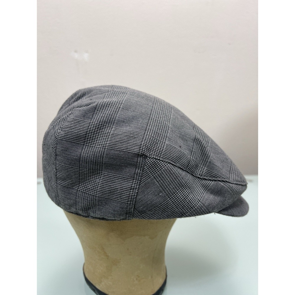 William S Co‎ Glen Plaid Ivy Cap Gray Newsboy Driving Hat Women's S/M